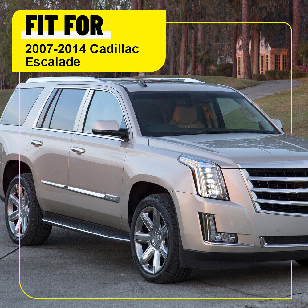 For 2007-2014 Cadillac Escalade/ESV/EXT SUV 4PC Sliver Pillar Posts Door Trim US