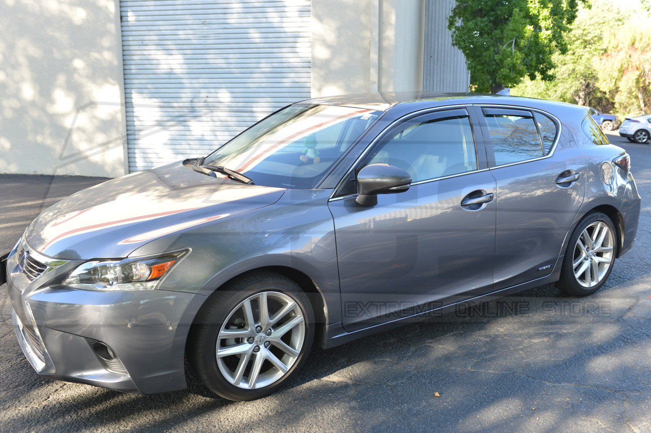 For 11-17 Lexus CT200h IN-CHANNEL Window Rain Shadow Sun Vent Guard Side Visors