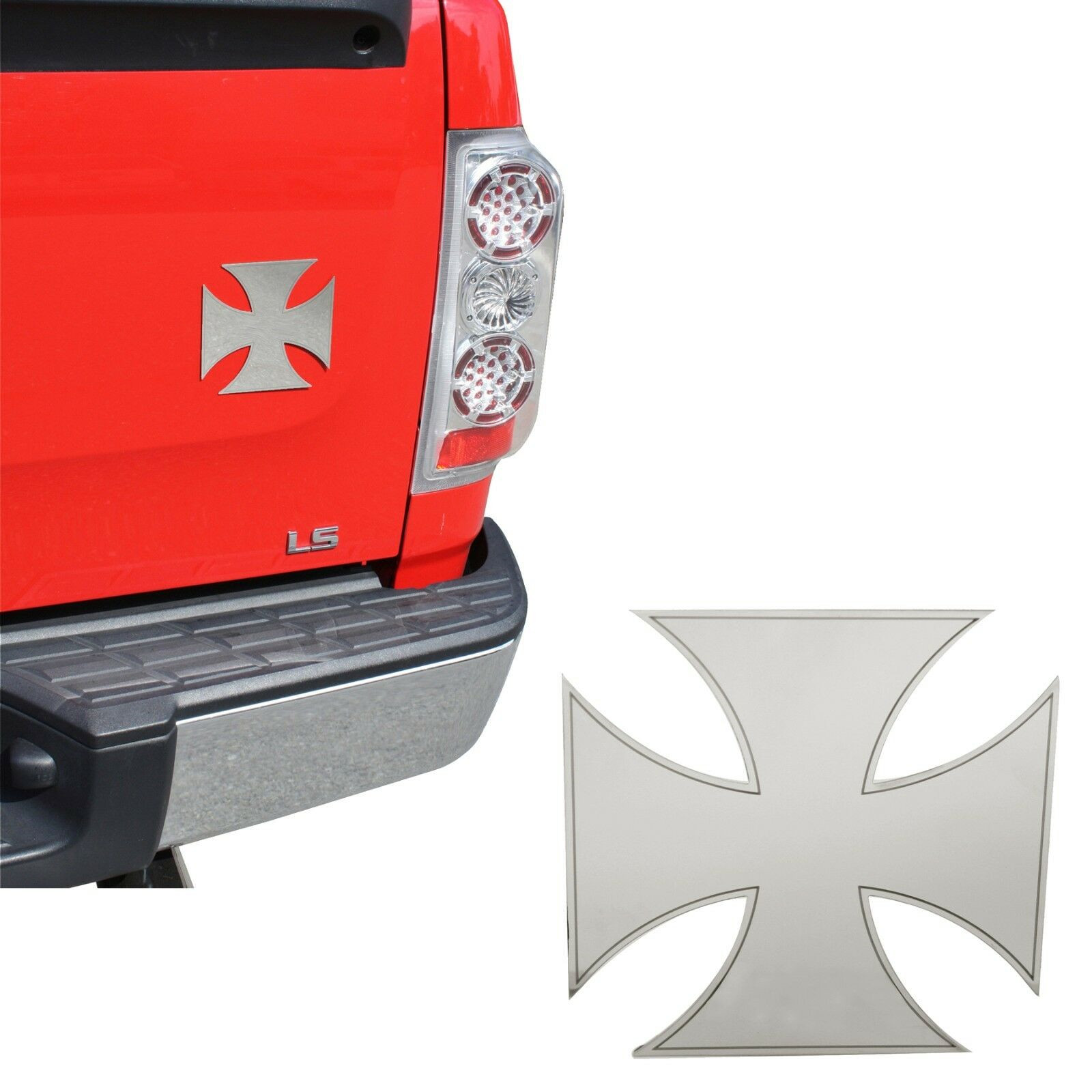 Bully Maltese Cross Stainless Steel Trim Emblem Chevy Dodge GMC Hummer