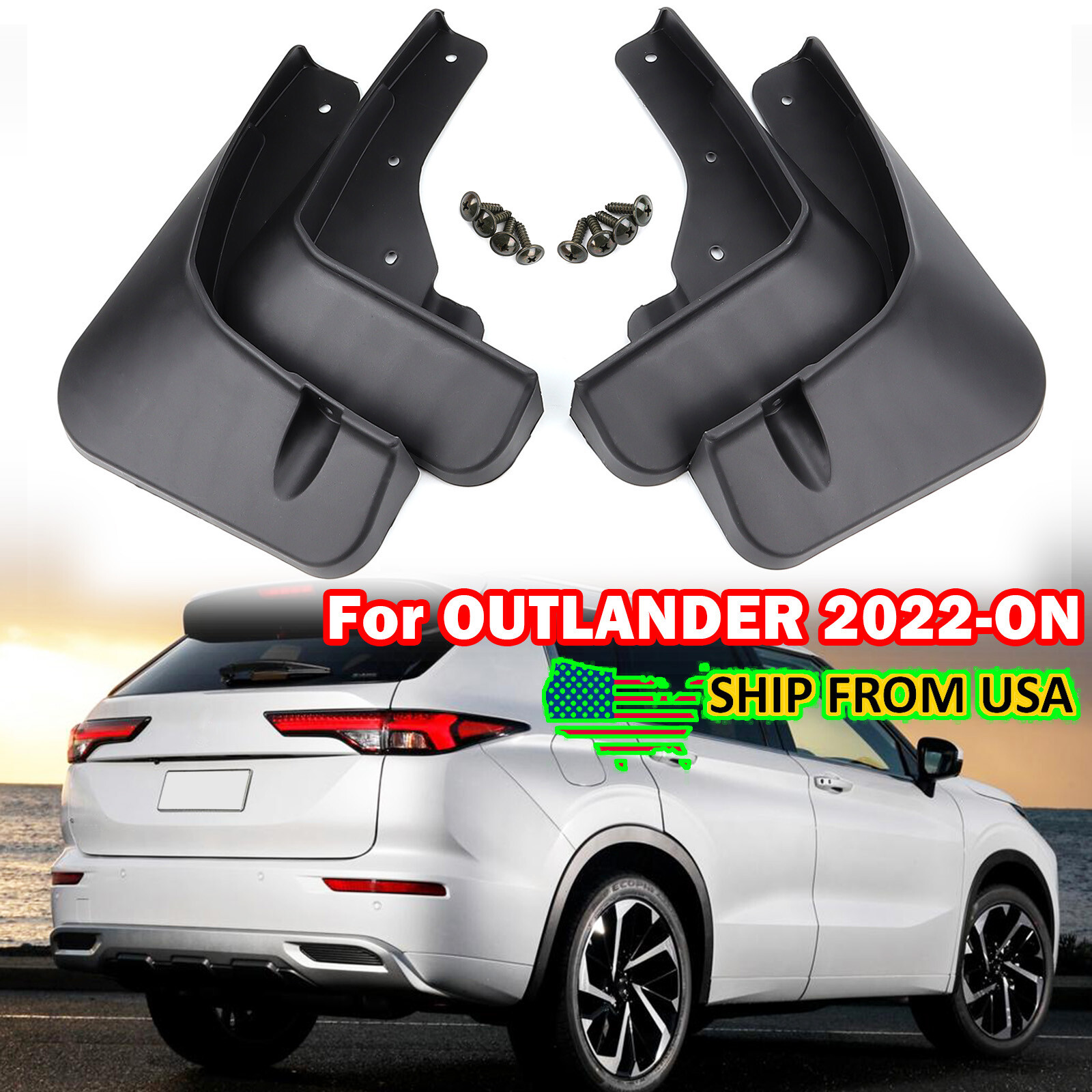 Mud Flaps Splash Guard Mudguards Fender For Mitsubishi Outlander 2022 ~ 2025