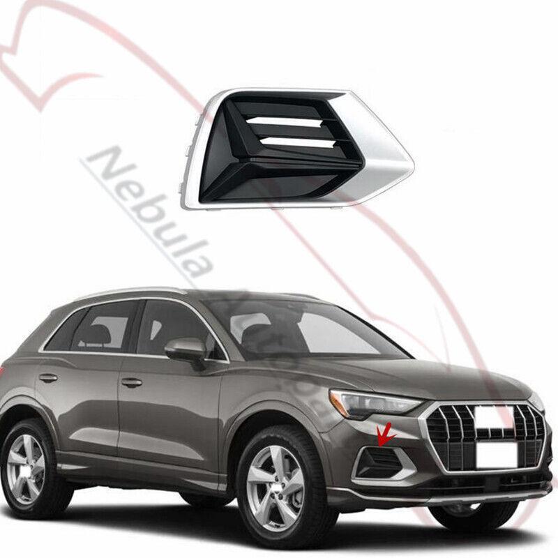 Right Side Plating Front Bumper Fog Light Cover Repalce For Audi Q3 2019-2022