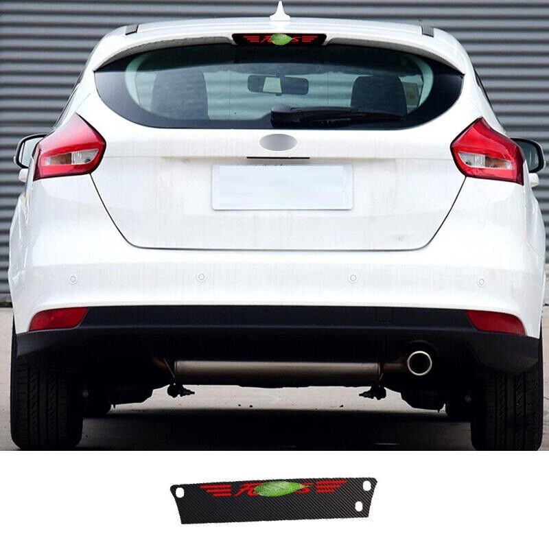 For Ford Focus Hatchback 2012-2018 Black Leather Tail High Brake Lamp Light Trim