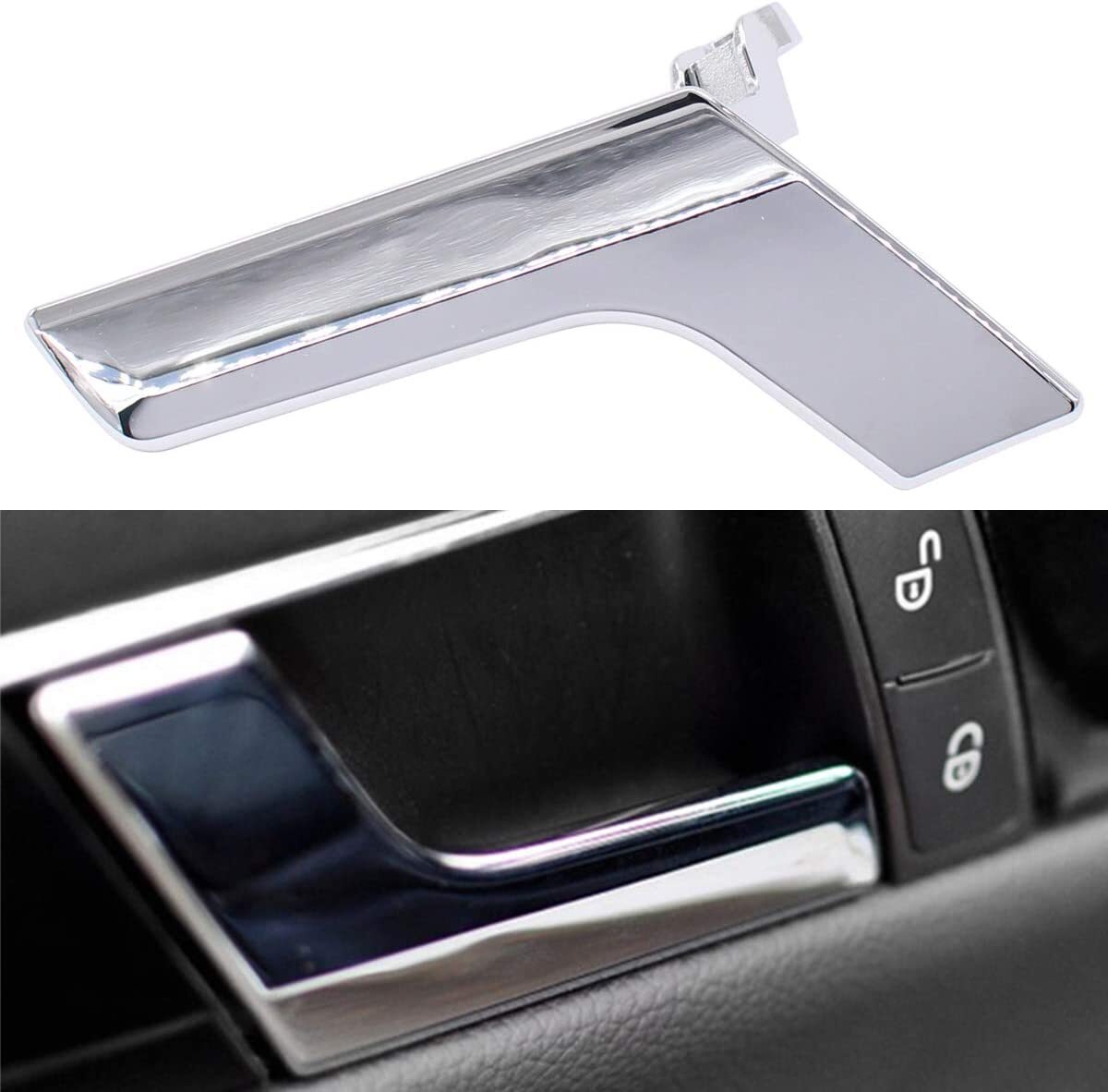 For Mercedes C250 C300 C350 Left Driver Side Chrom Inside Door Handle Repair Kit
