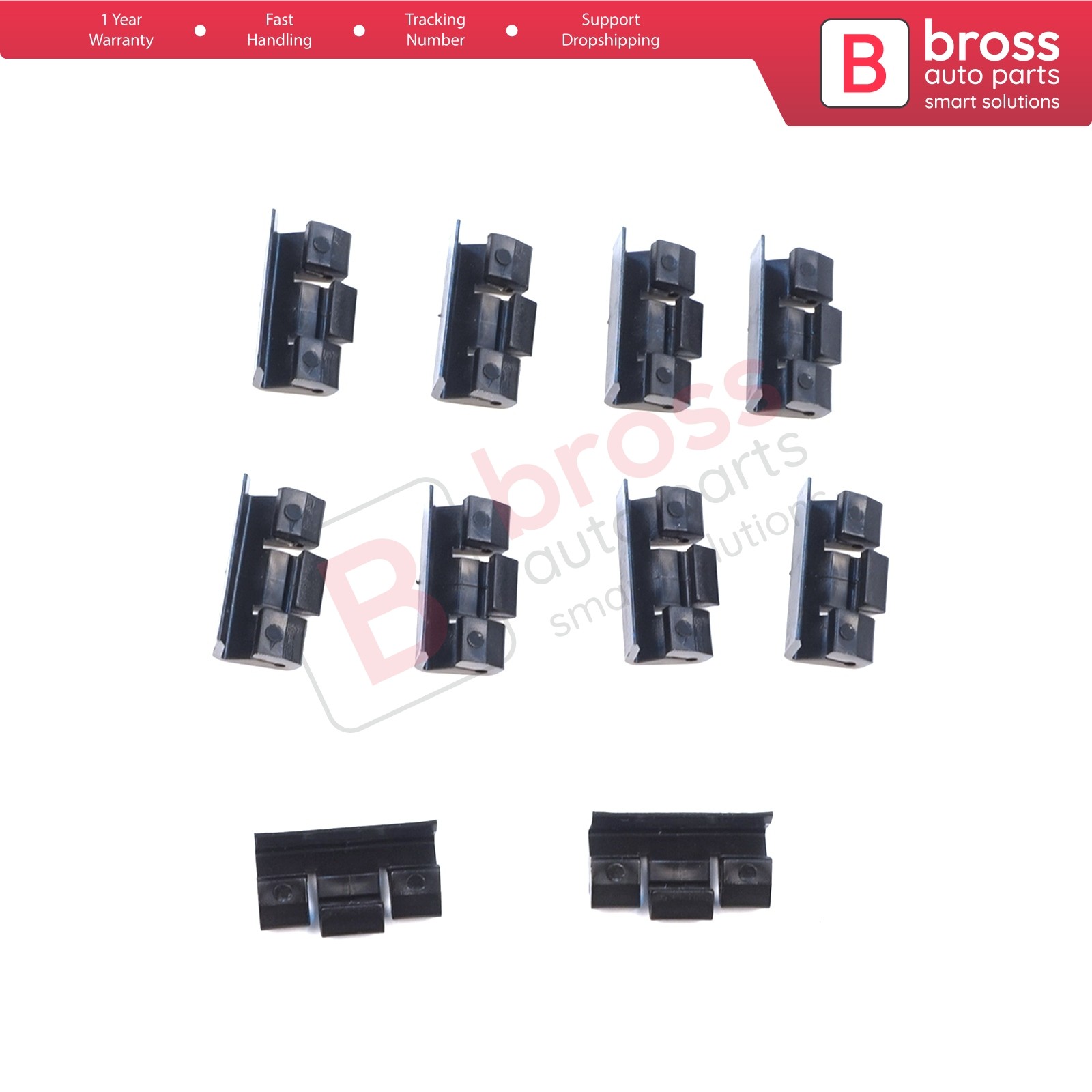 10 Pieces Roof Drip Rail Moulding Clamp for BMW 5 Series E34 7 Series E32 E38