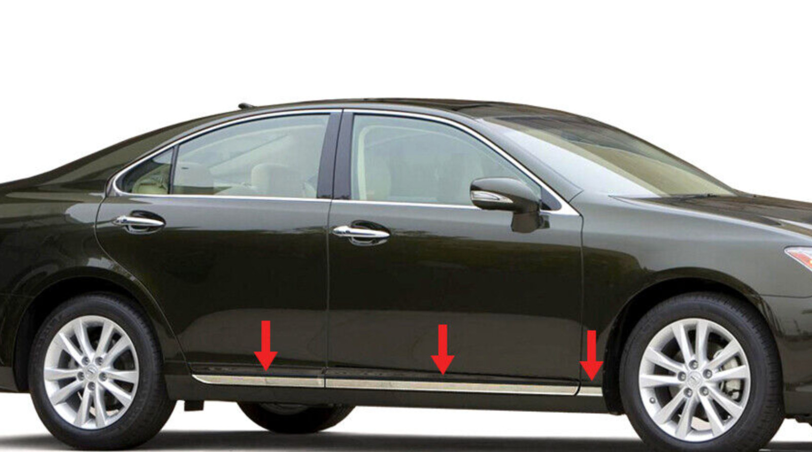 For 07-2012 Lexus ES 350 Lower Door Accent Body Side Molding Trim 3/4″ 6PC