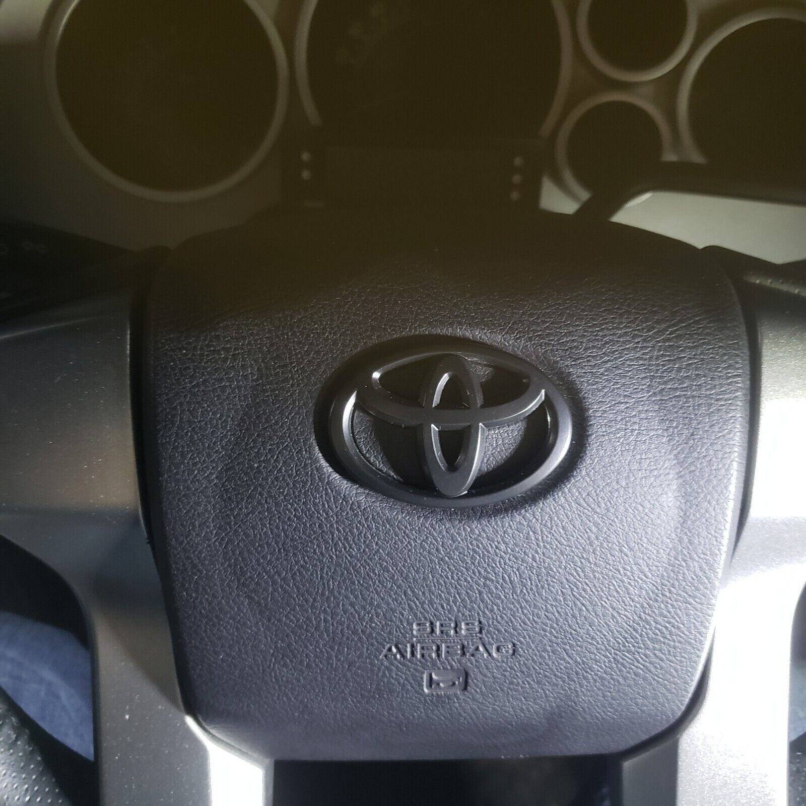 Tacoma Tundra Sequoia CHR Rav-4 Blackout Steering Wheel Emblem Overlay Protector