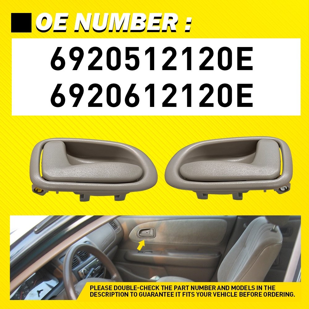 Interior Door Handle Beige Front or Rear Left Side For 1993-1997 Toyota Corolla