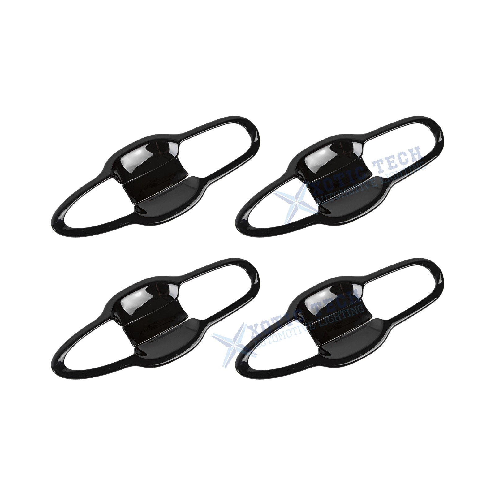Glossy Black Door Handle Bowl Cover Moulding Decor For Toyota Camry 2018-2024