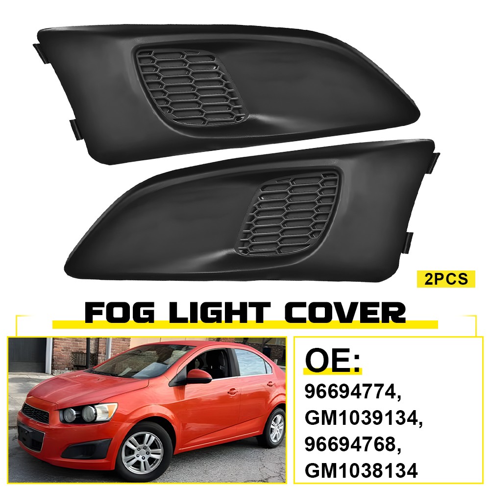 Fit For 2012-2016 Chevy Sonic Driver & Passenger Lh+Rh Fog Light Covers Front US