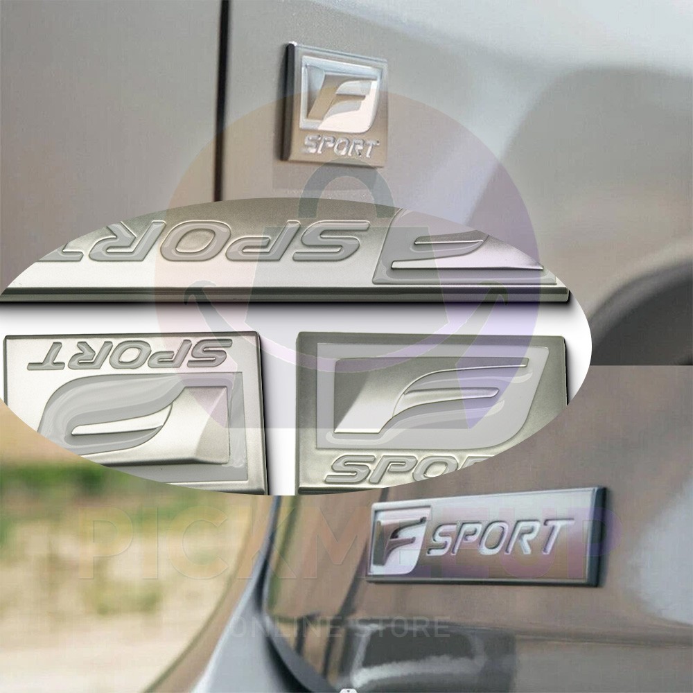 3PCS Gun Grey F-Sport Emblem For IS250 350 GS35 450 Fender Rear Trunk Lid Badges