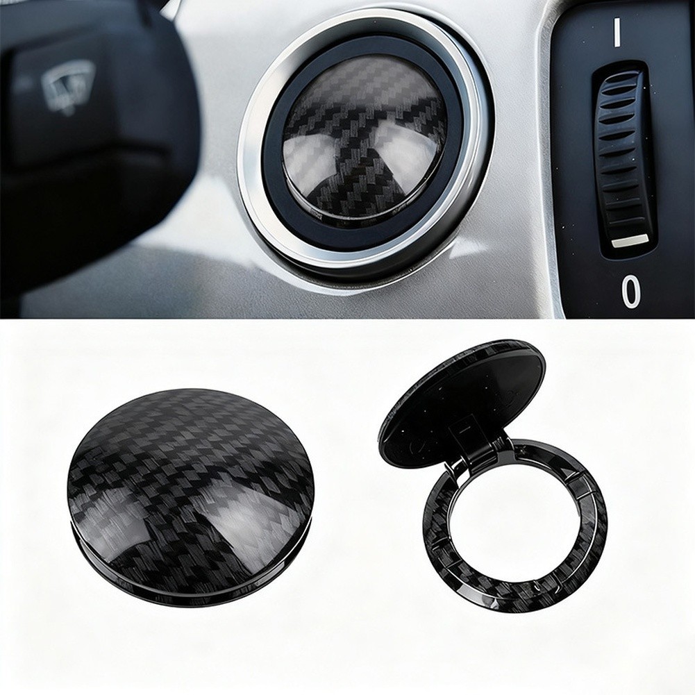 For Dashboard Decoration Start Button Cover Carbon Fiber Lid Lightweight Design