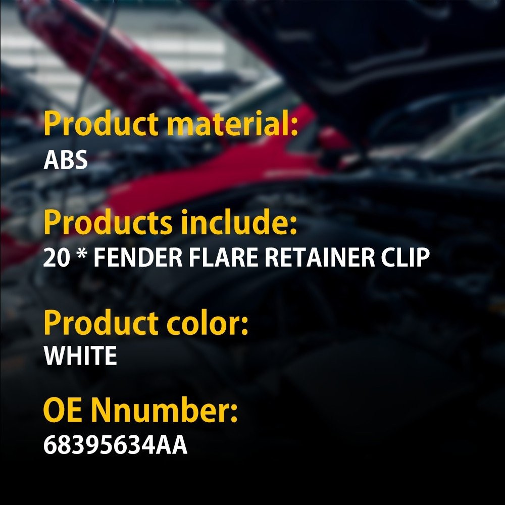 Set of 20PCS Fender For Flare Jeep Retainer Clips 2018-20 JL Wrangler Gladiator
