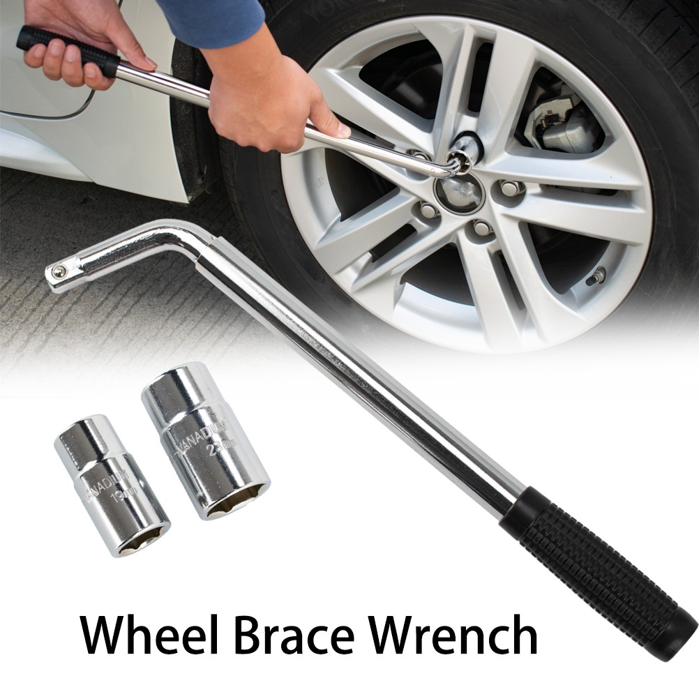 Extendable Lug Wheel Brace Wrench Telescopic Auto Socket Tyre Nut 17 19 21 23 mm