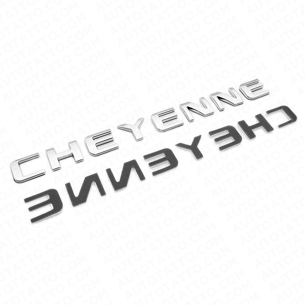 2x For Chevy Cheyenne Fender / Tailgate Badge Logo Emblem Truck OEM Sport Chrome