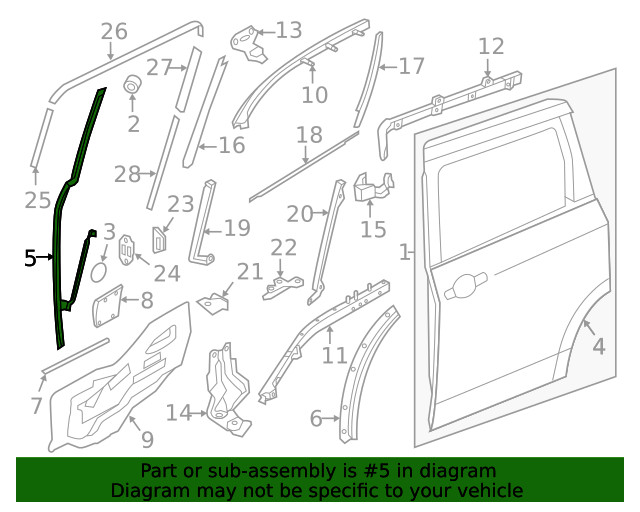 Genuine Nissan Side Body Trim Protector 82886-1JA0C