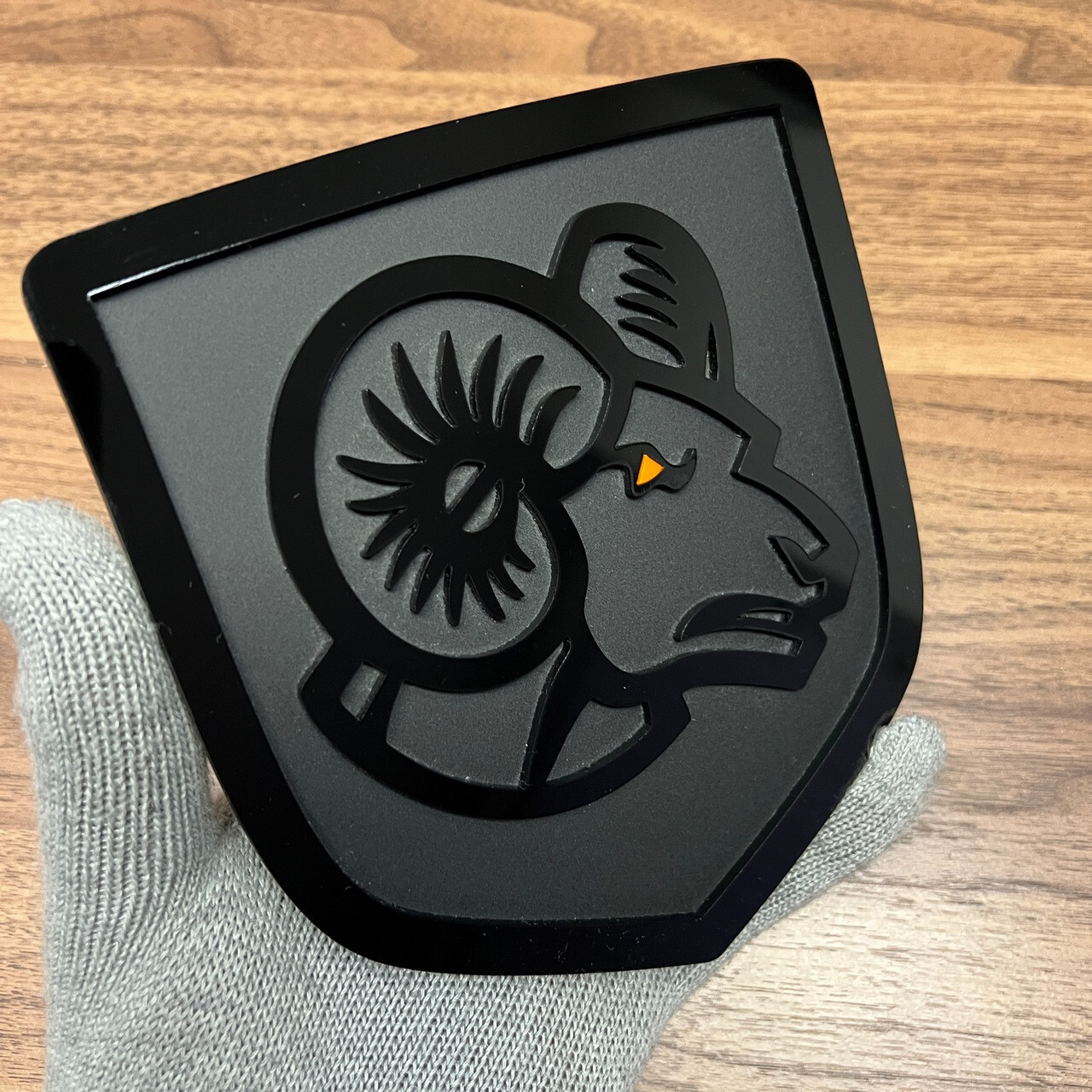 Tailgate Emblem Badge for Dodge Ram 1500 2500 3500 09-18 Orange Eye Black