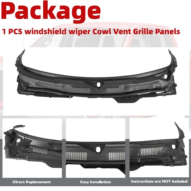 Front Windshield Wiper Cowl Panel For Dodge Ram 1500/2500/3500 2009-2024