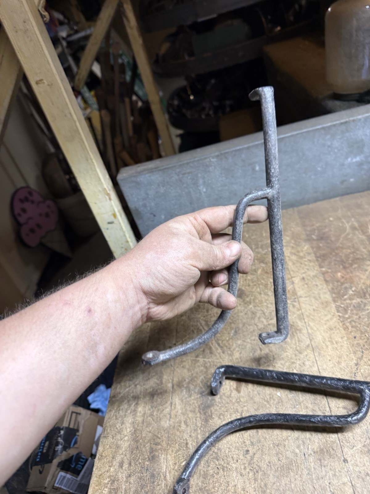 Antique OEM Model T Ford Fender Arm Mount Brackets Auto Pair Set Cast Iron Parts