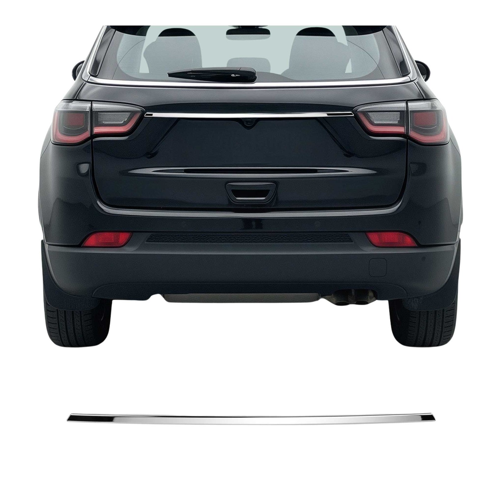 Rear Trunk Tailgate Door Handle Cover for Jeep Compass 2017-2026 Stainless Steel
