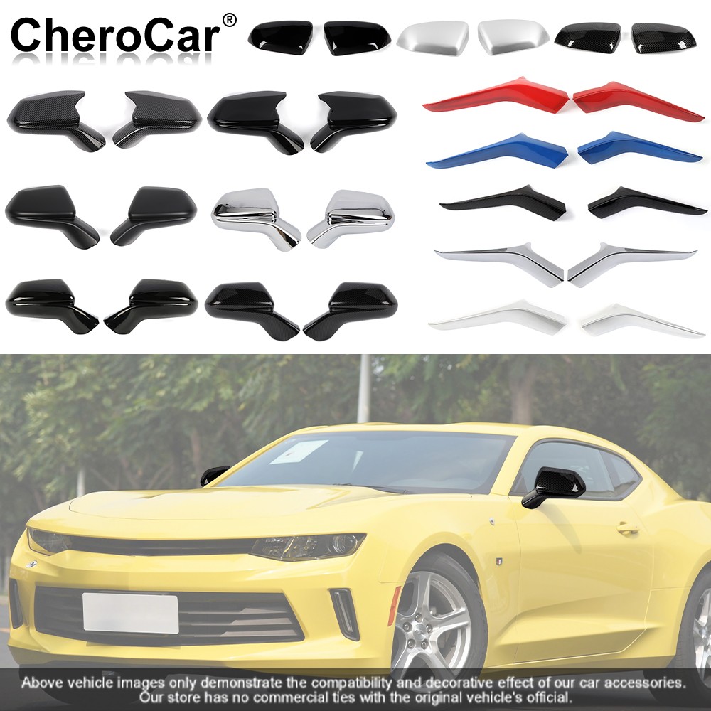 Sides Mirror Rearview Mirror Covers Trim Caps Shell Kit for 2016-23 CHEVY CAMARO