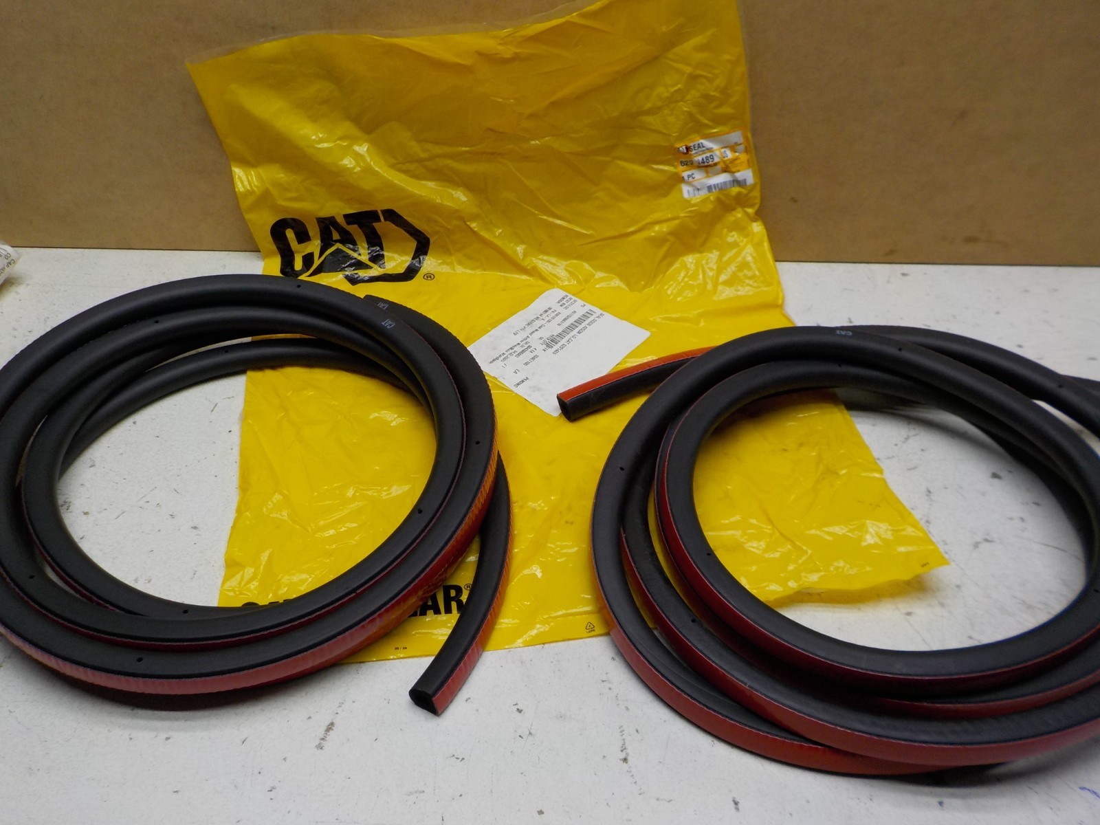 2 X CAT, 629-1489, Cab Door Rubber Seals, 6291489, 4.3 M Long. As Shown.