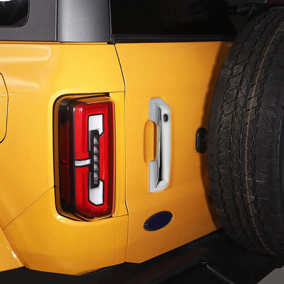 For Ford Bronco 2021-2026 ABS Chrome Exterior Side Door Handles Cover Trim 5PCS