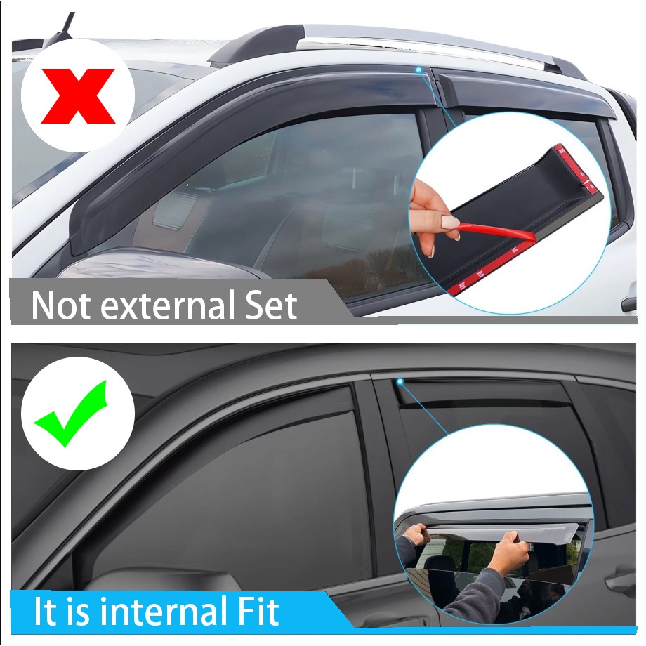 In-Channel For Toyota RAV4 2019-2025 23 Rain Guards Window Visors Vent Deflector