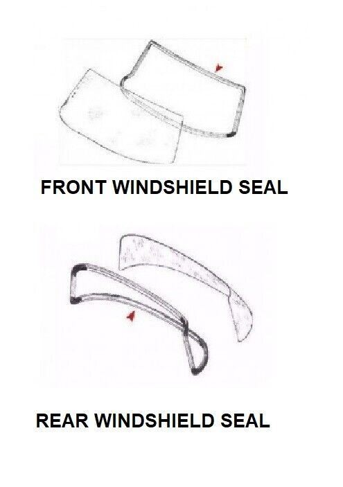 Mercedes Benz W114 W115 FRONT AND REAR Rubber WINDOW WINDSHIELD Seal Set OF 2 PC