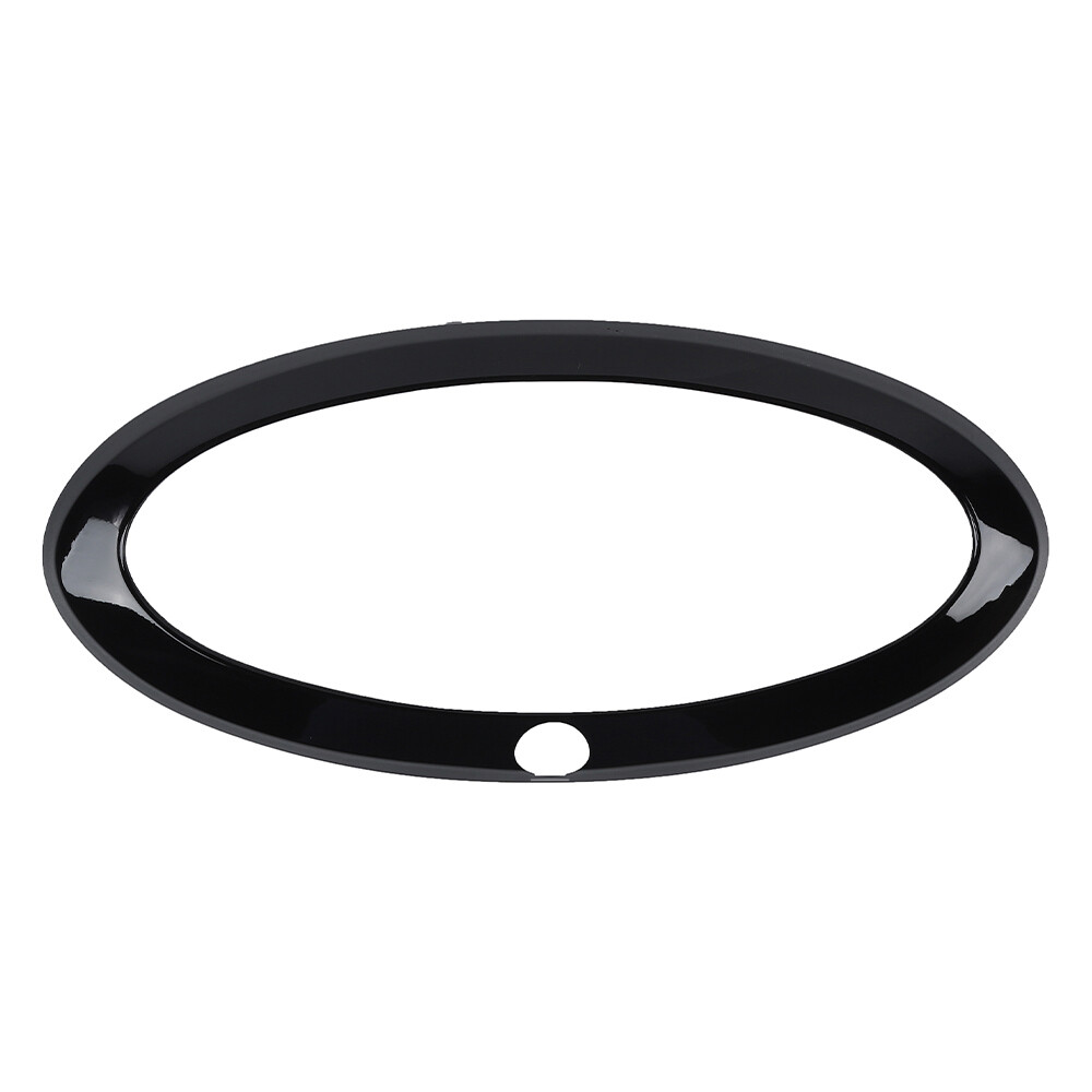 Black Front Logo Emblem Badge Ring Cover Trim For Ford F150 2021-22 With Camera