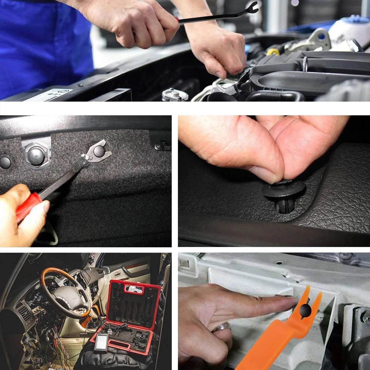 925 Pcs Car Bumper Retainer Clips Plastic Rivets Fasteners Tailgate Handle Rod