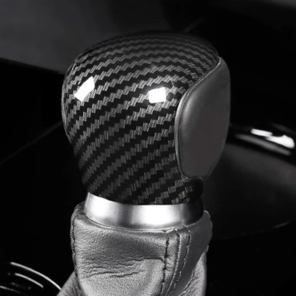 Gear Shift Knob Head Cover Trim Carbon Fiber ABS For Toyota C-HR 2018-2022