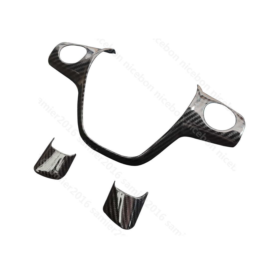 3pc Carbon fiber color Steering Wheel Cover fit For ford Focus Escape Kuga c-max