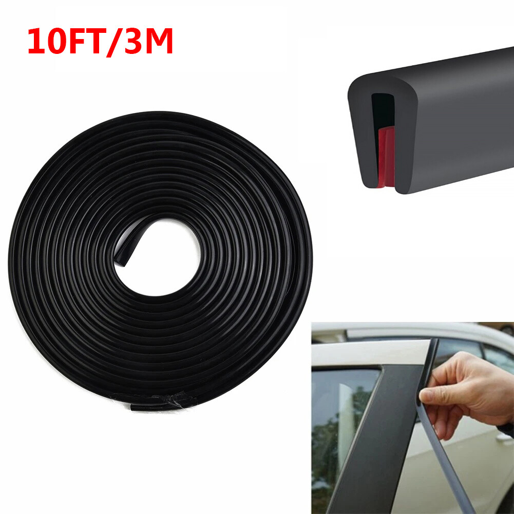 10FT Rubber Edge Trim U Channel Self Adhesive Sheet Metal Edge Guard Protector