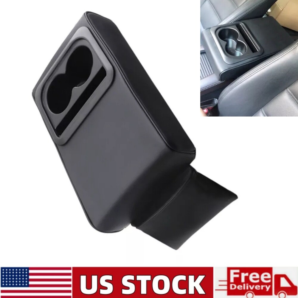 US Car Auto Armrest Box Cushion Pad Center Console Cover With Cup Holder Storage