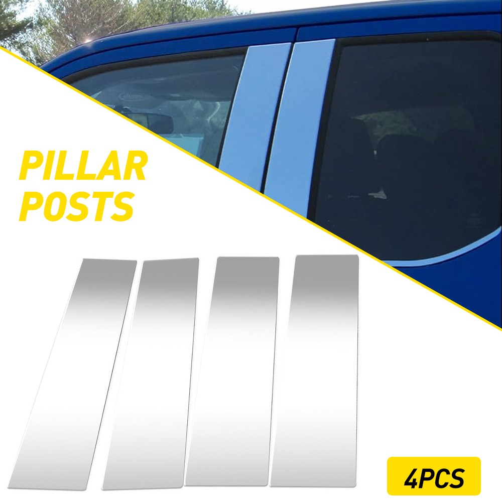 For 2004-2014 Ford 4PCS Chrome F150 Pillar Posts Extended Crew Cab Window Trim