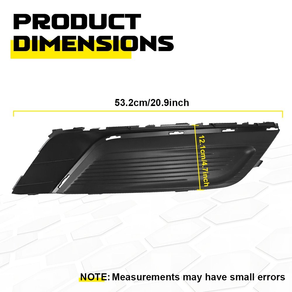Right Side Front Bumper Insert Fog Light Cover Trim For 2017-2018 Ford Fusion