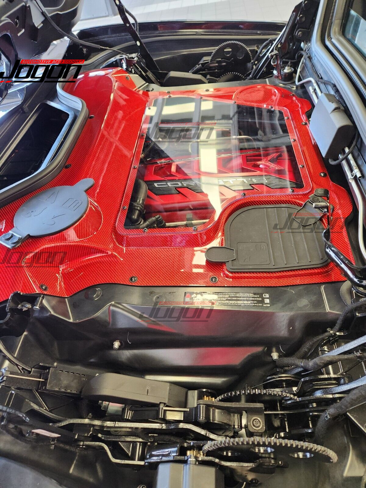 Z06 HTC Red Carbon Engine Bay Decor For Corvette C8 Convertible Z51 Z06 2020-25