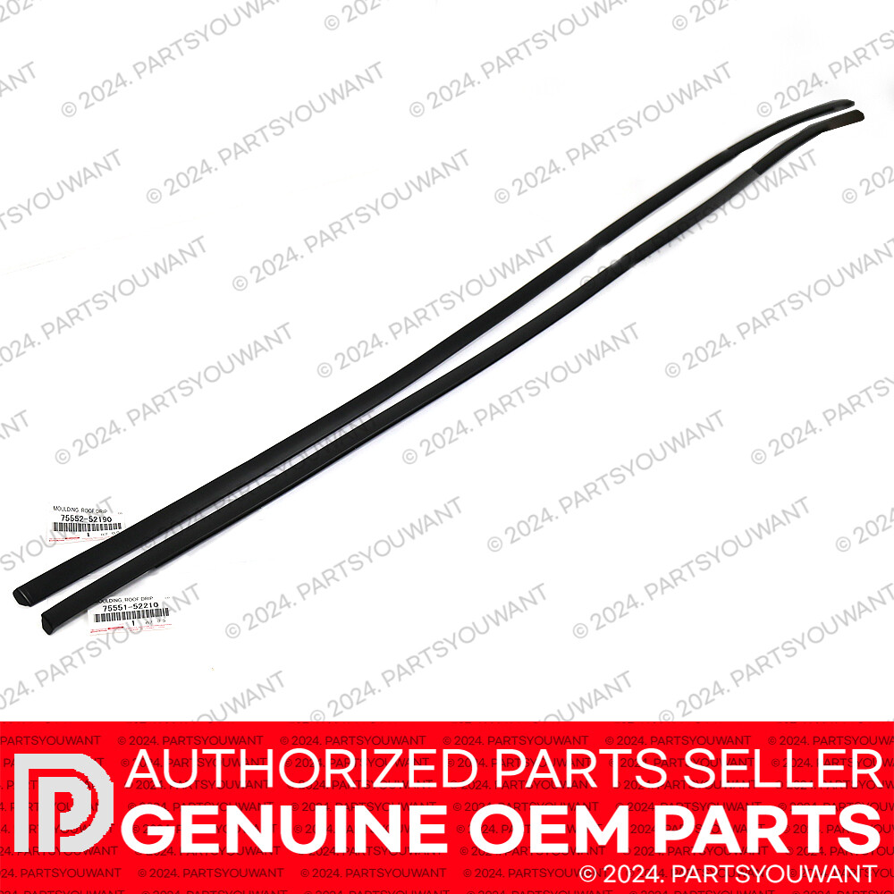 GENUINE Toyota 2012-2019 Prius C OEM Roof Molding SET – 75552-52190 75551-52210