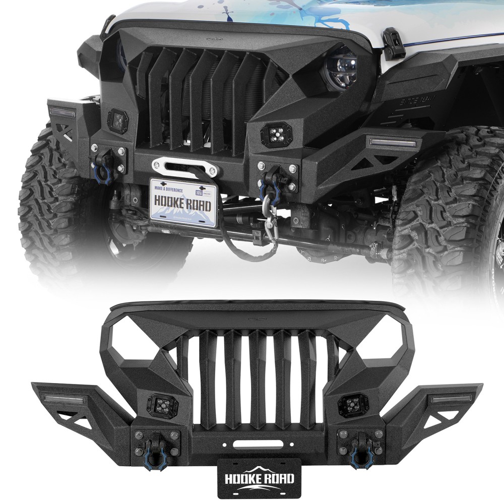 Max Front Bumper Grille Visor Cowl Cover Fit Jeep Wrangler JL JT Gladiator 18-25