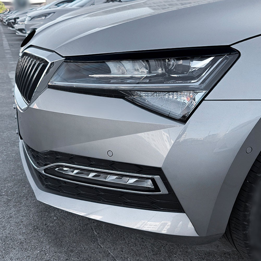 For Skoda Superb B8.5 2019 to 2022 Headlight Eyebrows ABS Trim Cover Set