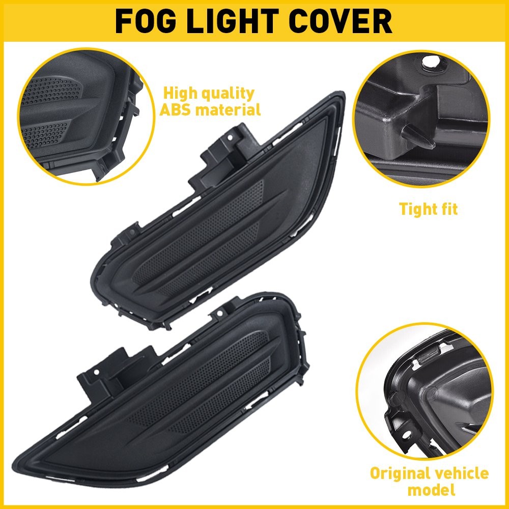 Front Bumper Fog Light Cover Right+Left Pair Set Fit For 2013-2016 Ford Fusion*