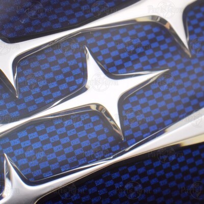 Genuine Subaru CROSSTREK IMPREZA Front Grille Six Star Blue Logo Emblem Adhesive