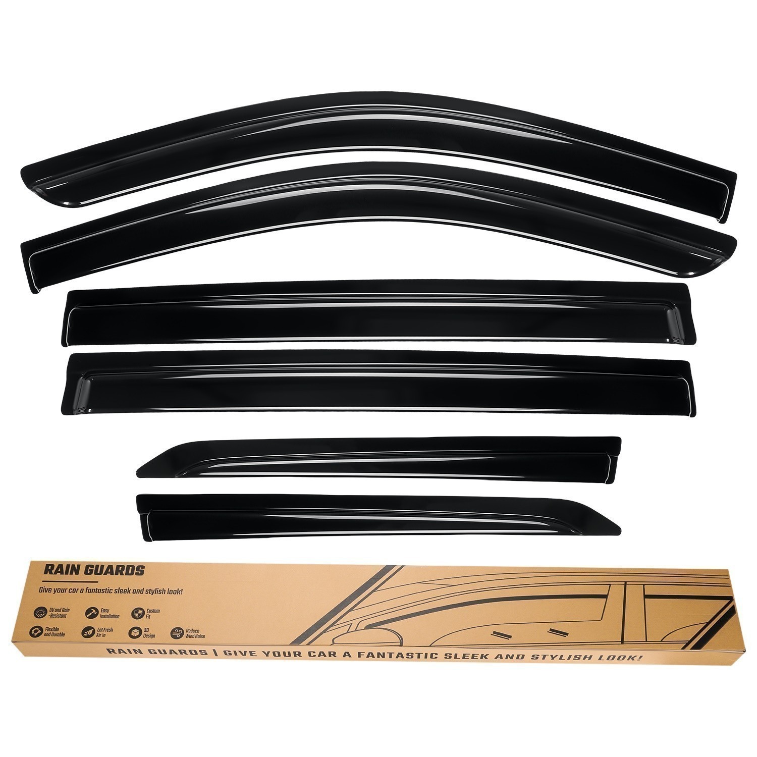 Rain Guards Vent Visors Shade for 2016-2022 Honda Pilot SHATTERPROOF