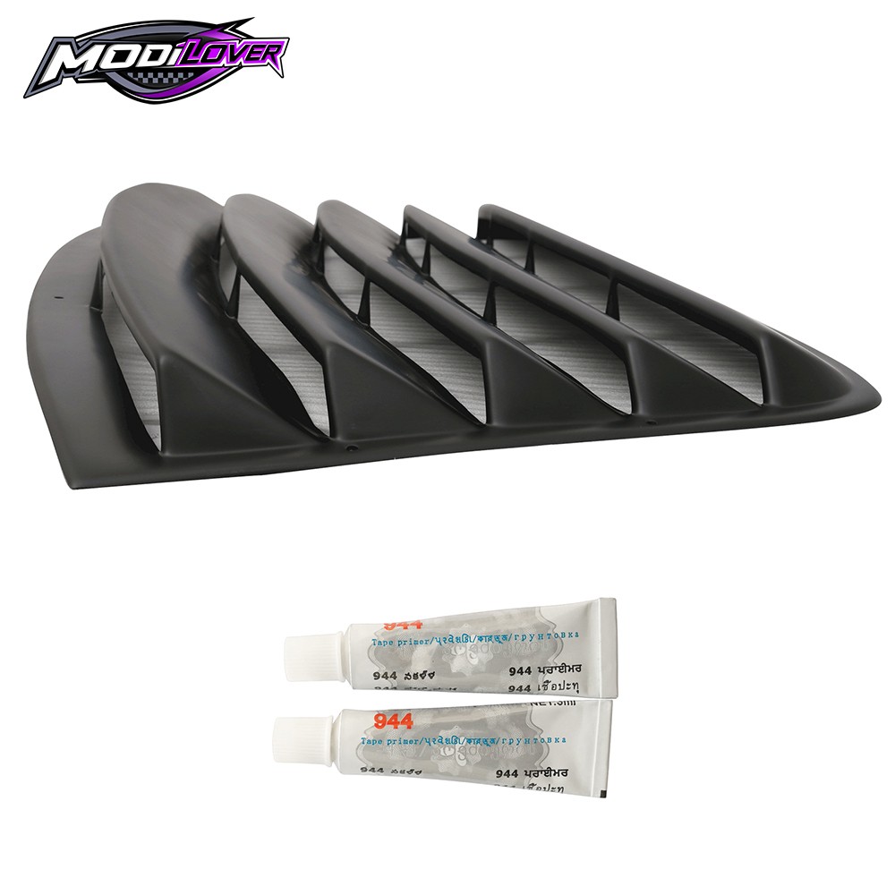 Fits 08-23 Dodge Challenger Rear Window Louver Cover PU Unpainted Black