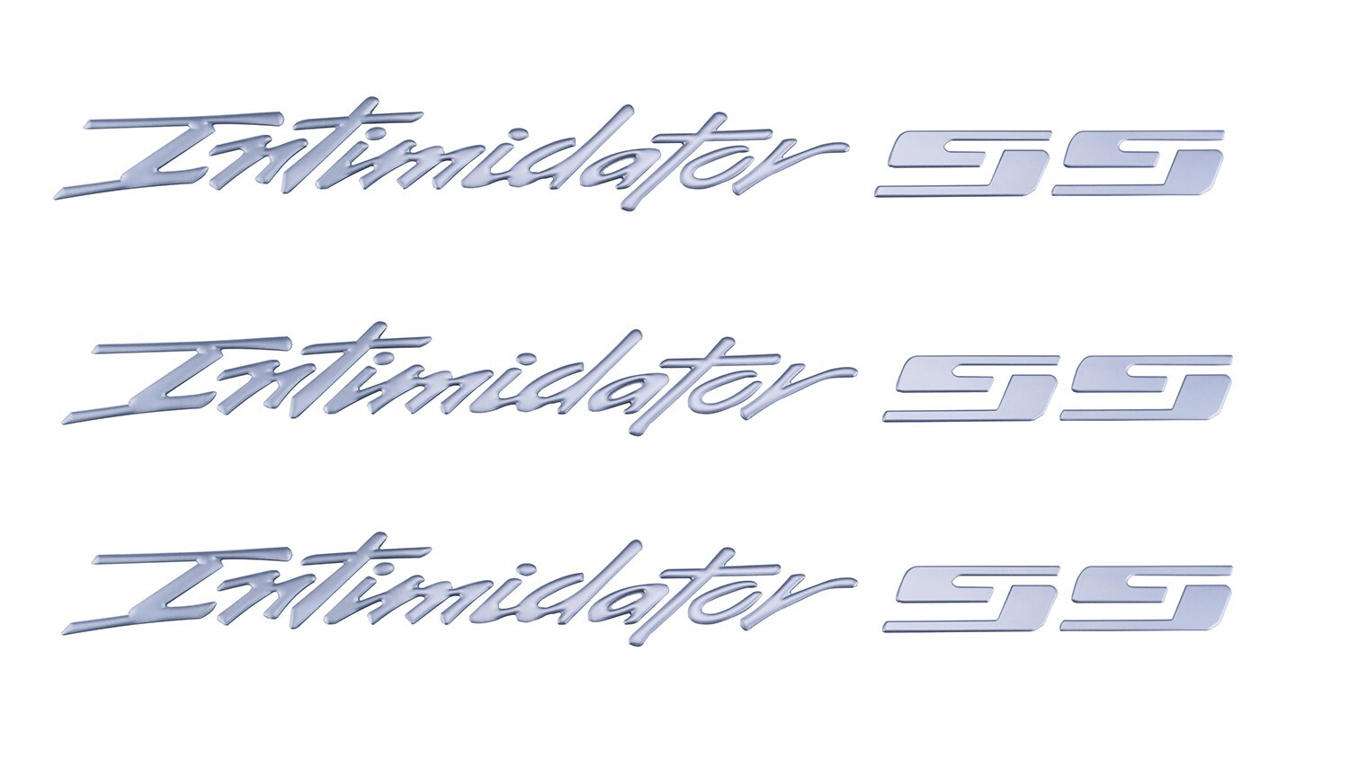 3Pc Intimidator SS Emblem Letters Badge 88980874 Silver 17 INCH