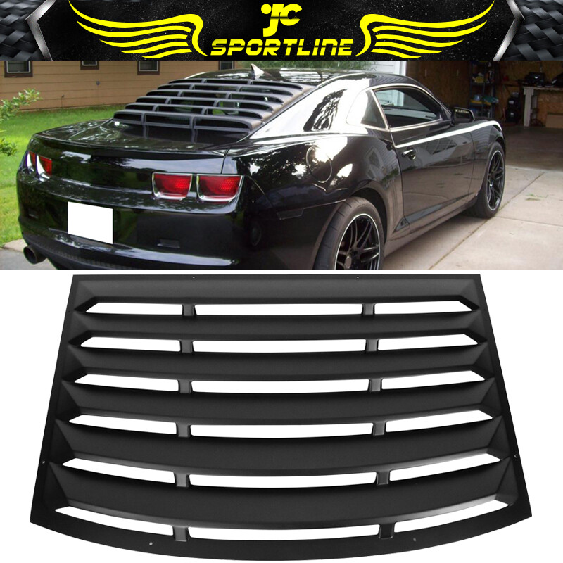 Fits 10-15 Chevy Camaro Rear Window Louver Sun Shade Cover Black ABS Kit