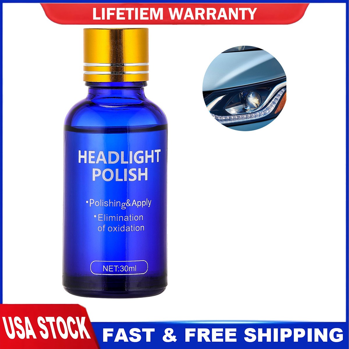 Car Liquid Ceramic Coat 9H Headlight Cover Len Restorer Cleaner Repair Liquid