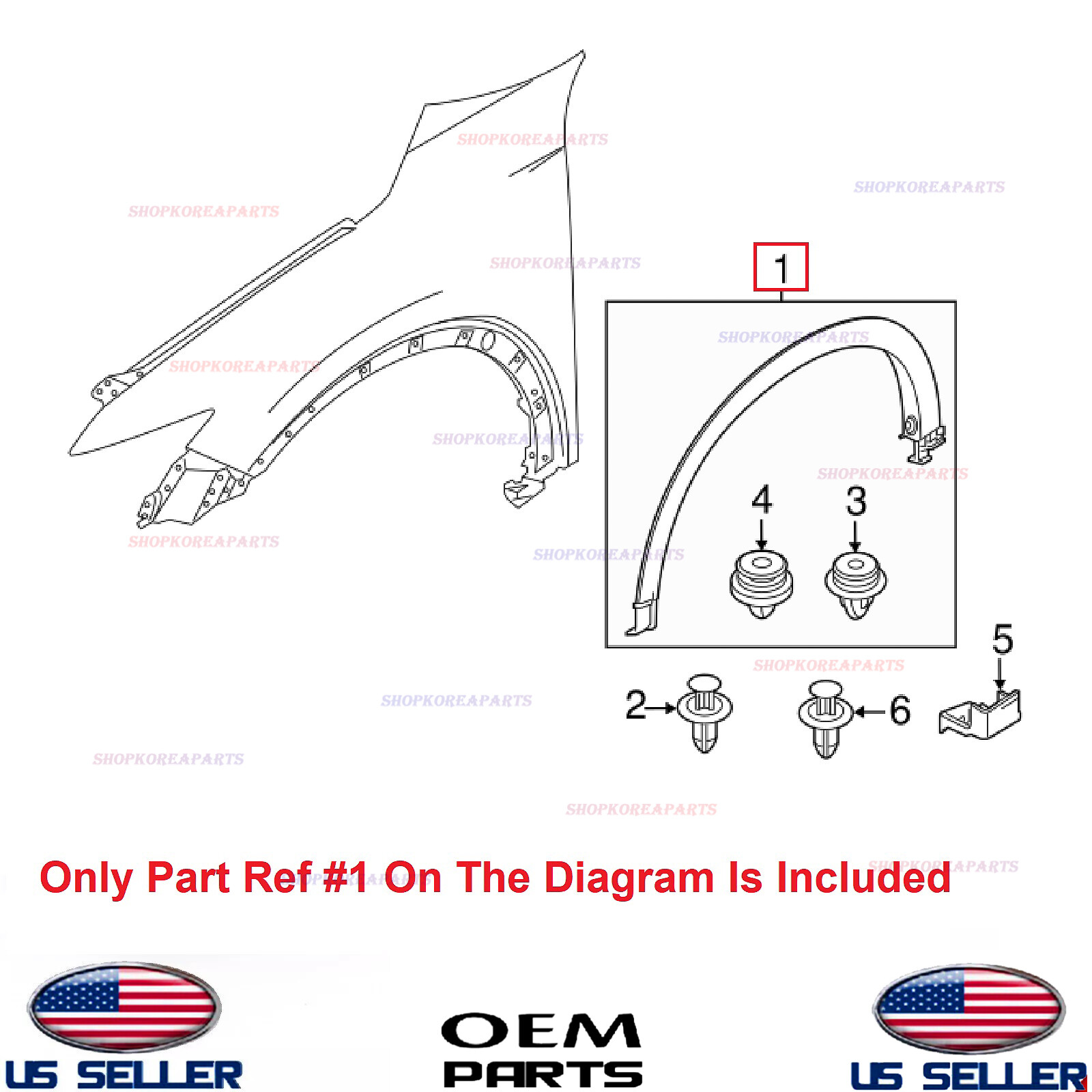 Genuine OEM Front LEFT Driver Wheel Arch Molding 2022-2025 Mazda CX-5 KPF151W30
