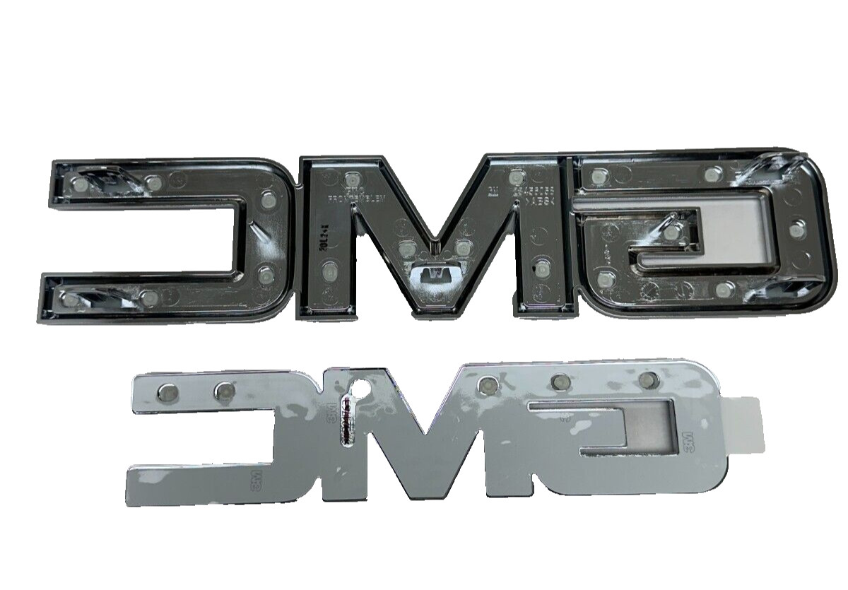 OEM Front & Rear Emblem Set Black Chrome For 2018-2021 GMC Terrain 84321763 New