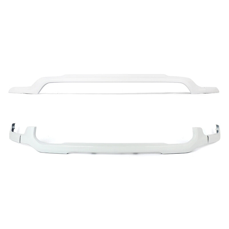 For 2019-2024 Ram 2500 3500 Bright White Front Upper+Lower Grille Molding Trim
